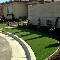 Faux Grass Castle Hills, Texas Landscape Rock, Front Yard Landscape Ideas