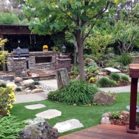 Green Lawn San Saba, Texas Backyard Deck Ideas, Backyard Landscape Ideas